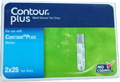 CONTOUR PLUS (CP-50) glucose test 50 Glucometer Strips image 1