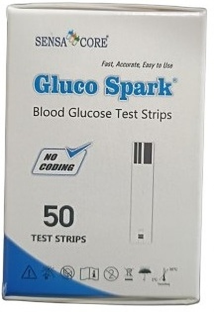 gluco spark GS (Sensacore) 50 Glucometer Strips image 1