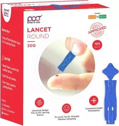 POCT Glucometer Lancets Round Lancets 200 Glucometer Strips-image-34