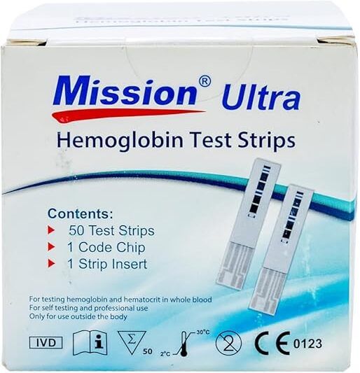 Mission Ultra Hemoglobin 50 Glucometer Strips-picture-30