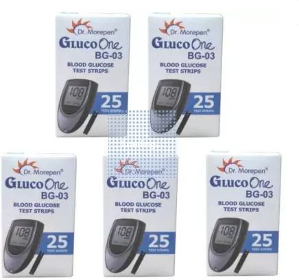 Dr. Morepen Dr.Morepen BG-03 25 Glucometer Strips ( Pack of 05 ) 25 Glucometer Strips-picture-22
