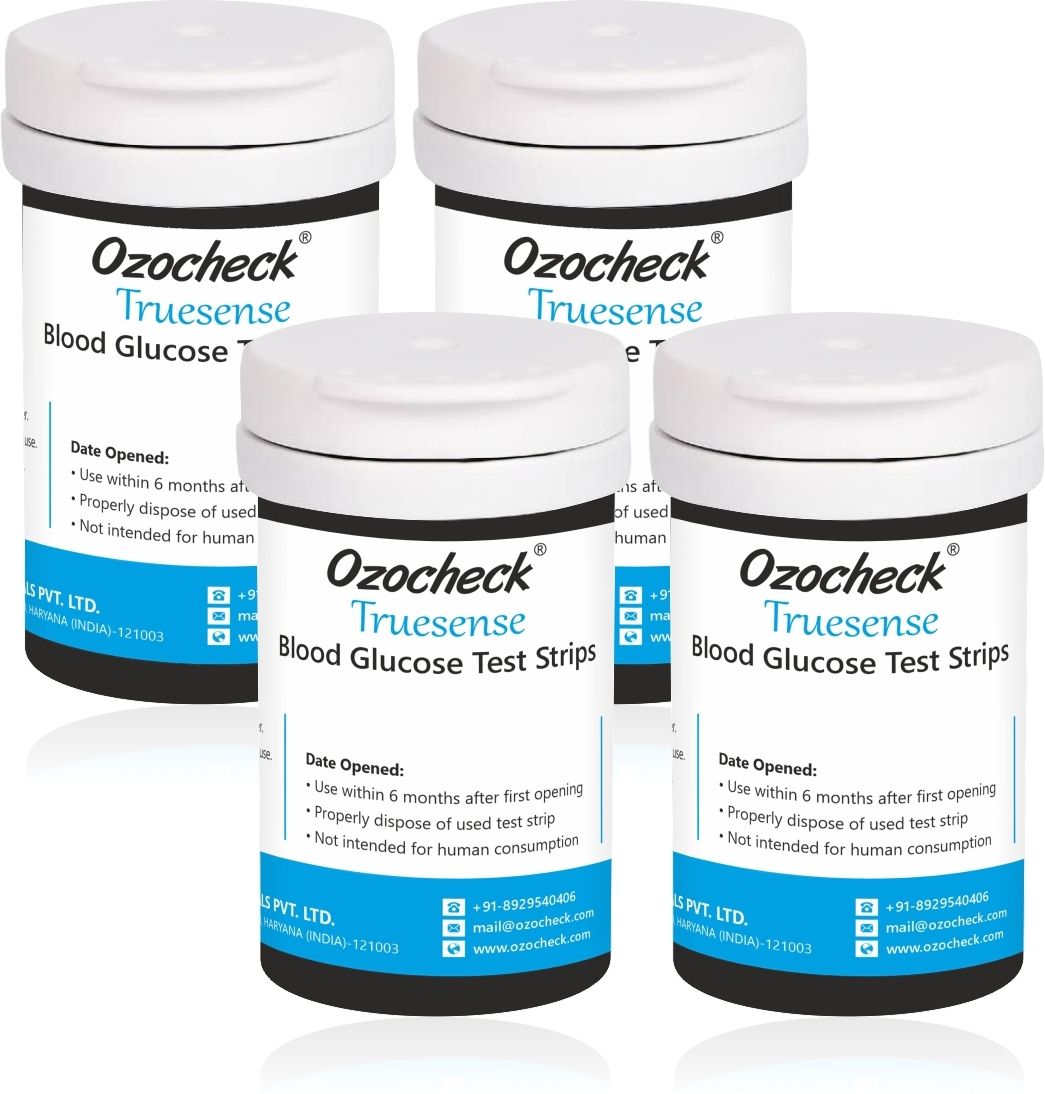 Ozocheck Truesense Blood Sugar Testing Strips Pack of 4, 200 Glucometer Strips-picture-46