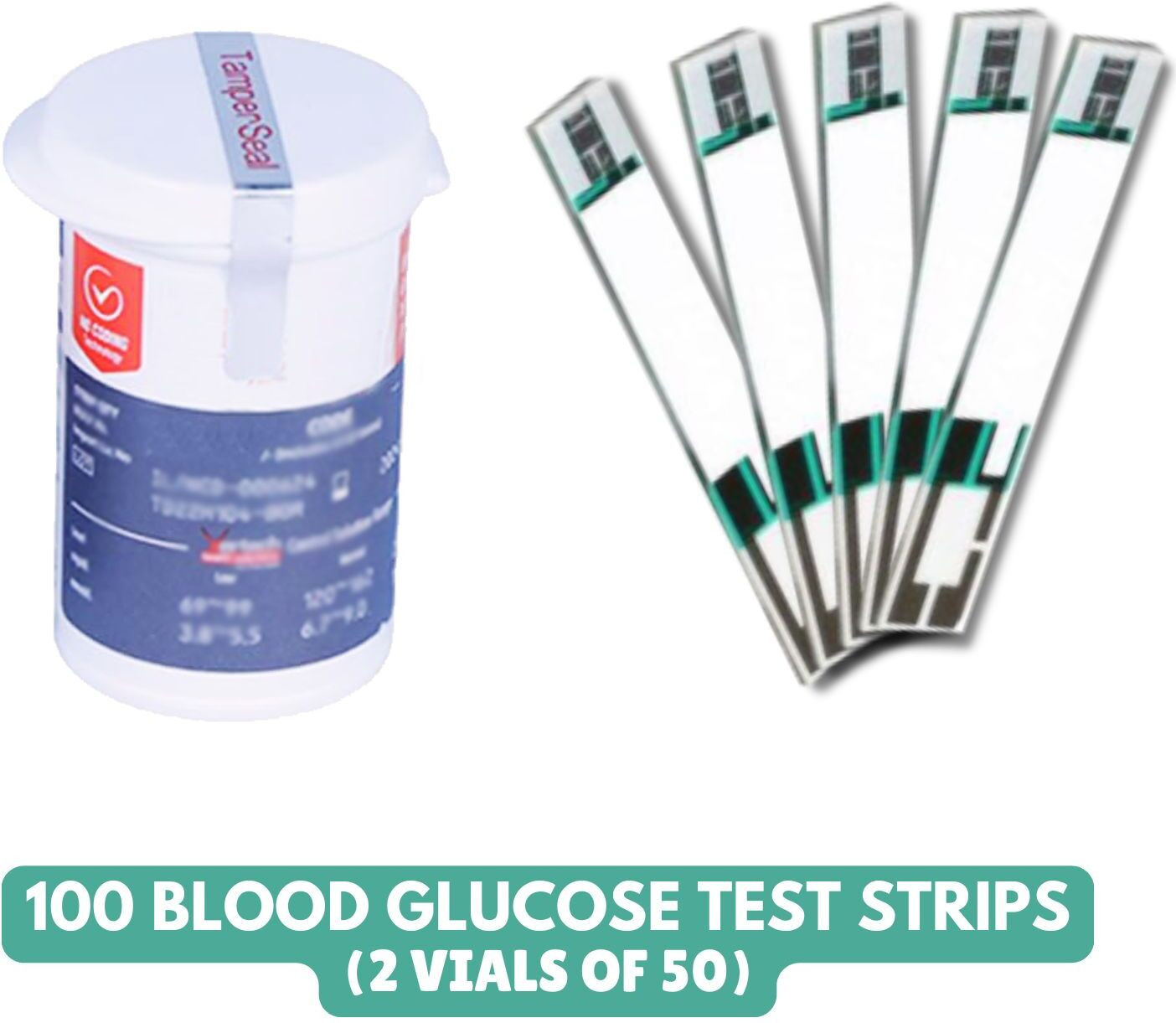 MEDICON DIABASCAN Glucose Test Strips (Pack of 50 x 2) 100 Glucometer Strips image 1