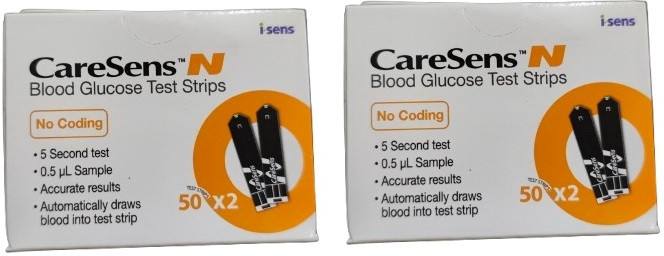 Caresens N (100x2) 200 Glucometer Strips image 1