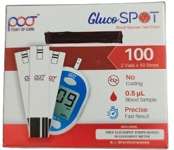 POCT GlucoSpot (50x2) Blood Glucose test 100 Glucometer Strips-picture-44