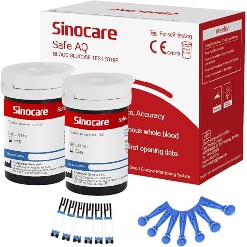 Sinocare Safe AQ Red 50 Glucometer Strips-picture-35