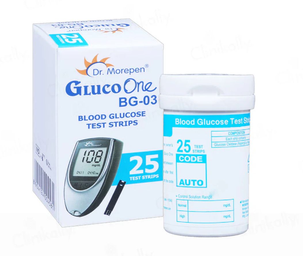 Dr. Morepen BG-03 25 STRIP 25 Glucometer Strips-picture-25