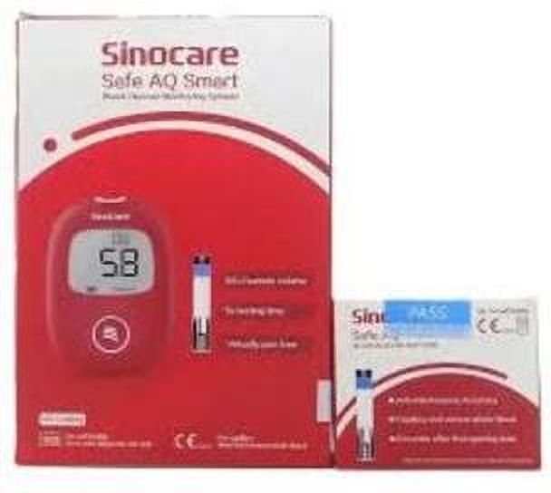 Sinocare GLUCOMETER WITH 50 Glucometer Strips-image-0