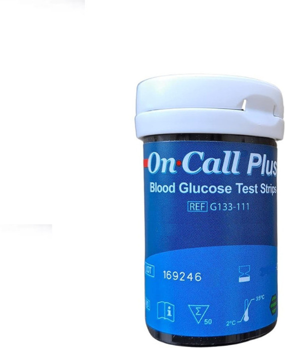 On Call Plus 50 Glucometer Strips - 50 Glucometer Strips image 1