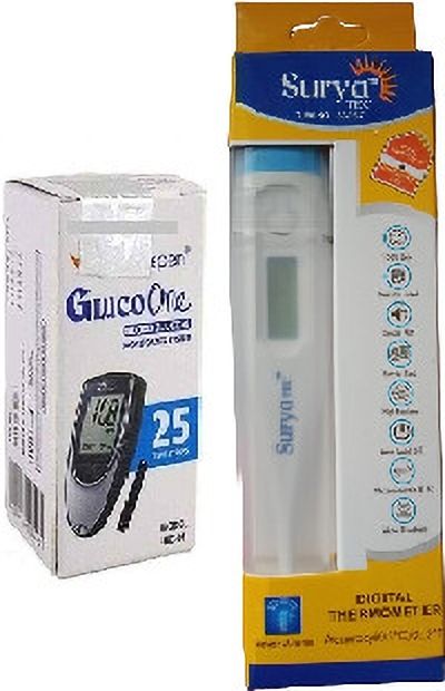 Dr. Morepen BG-03 25 Glucometer Strips with Thermometer 25 Glucometer Strips-image-8