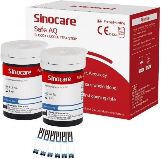 Sinocare Safe AQ (25x2) Long Expiry 50 Glucometer Strips-picture-19