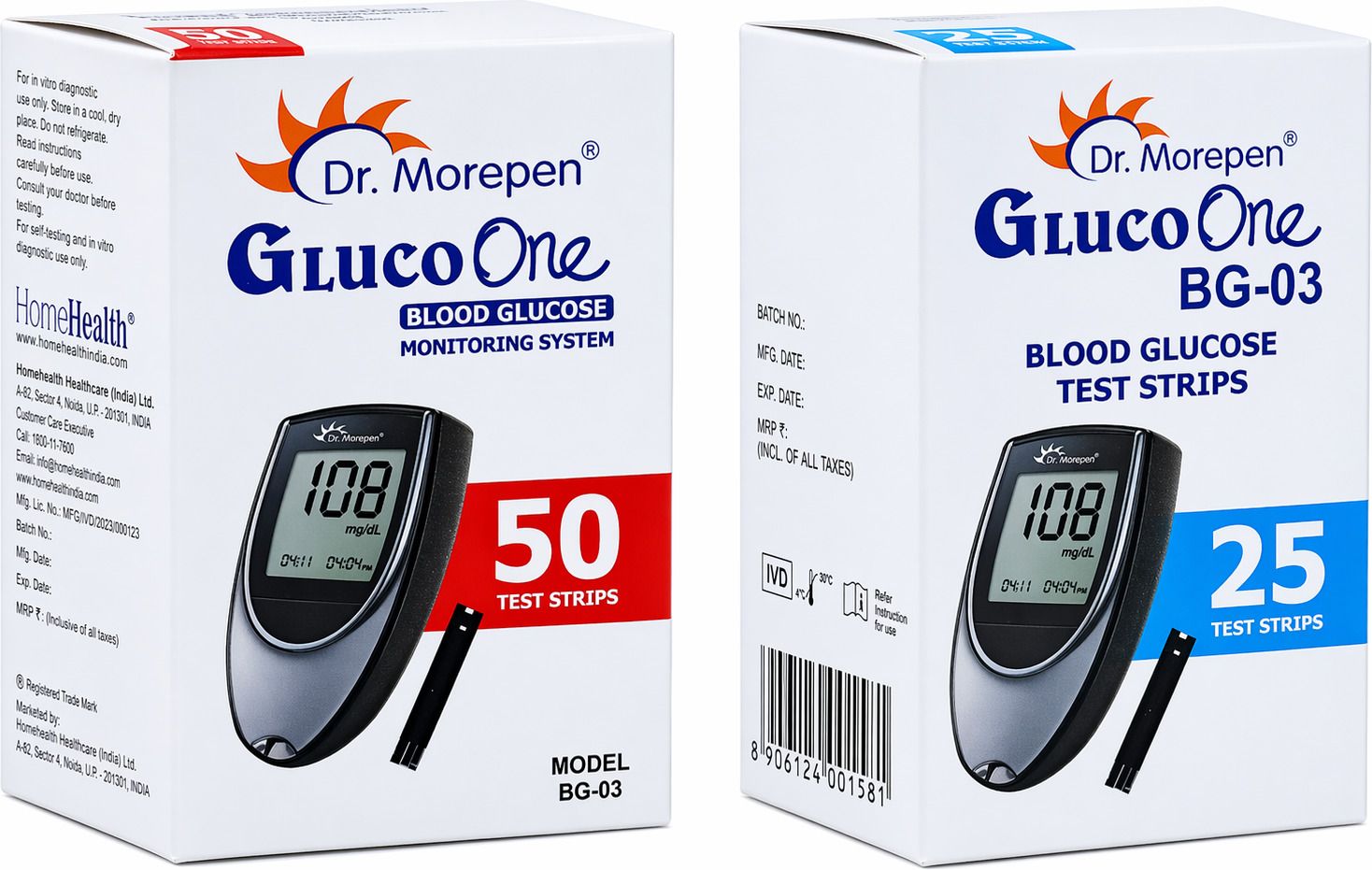Dr. Morepen BG-03 50 + 25 75 Glucometer Strips-image-39