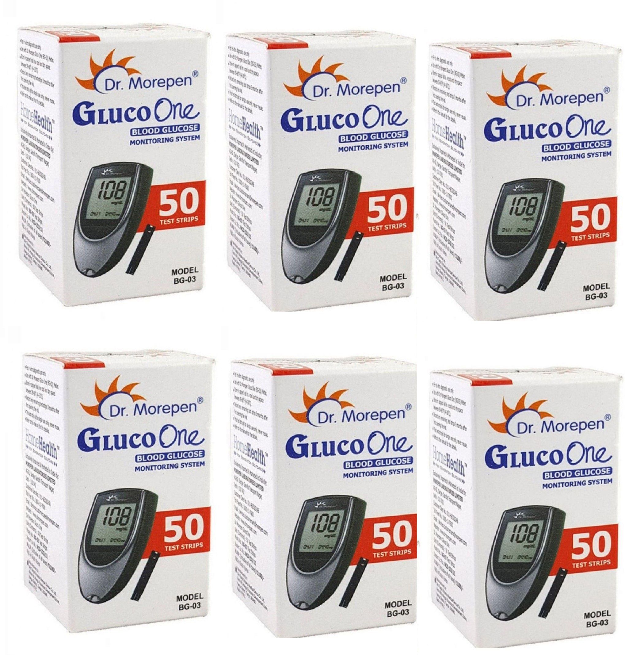 Dr. Morepen BG-03 Blood Glucose Test Strips 50s Pack (Pack of 6) 300 Glucometer Strips-picture-15