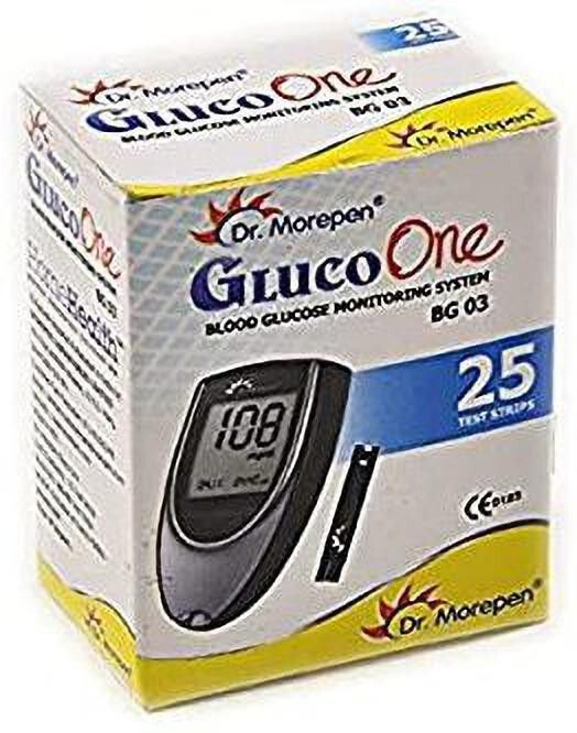 Dr. Morepen BG-03 25 Strips with Dr. Seibert 100 Lancet 25 Glucometer Strips-picture-40