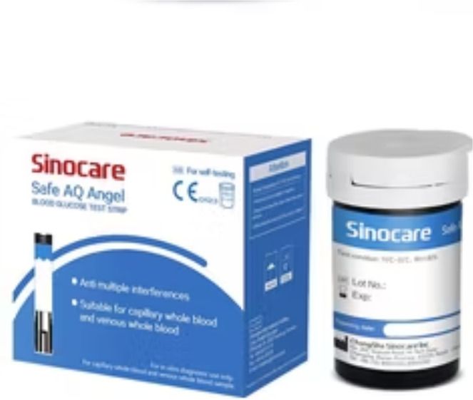 3s Sinocare Safe AQ Angel 25 strips || long expiry Glucometer-picture-37
