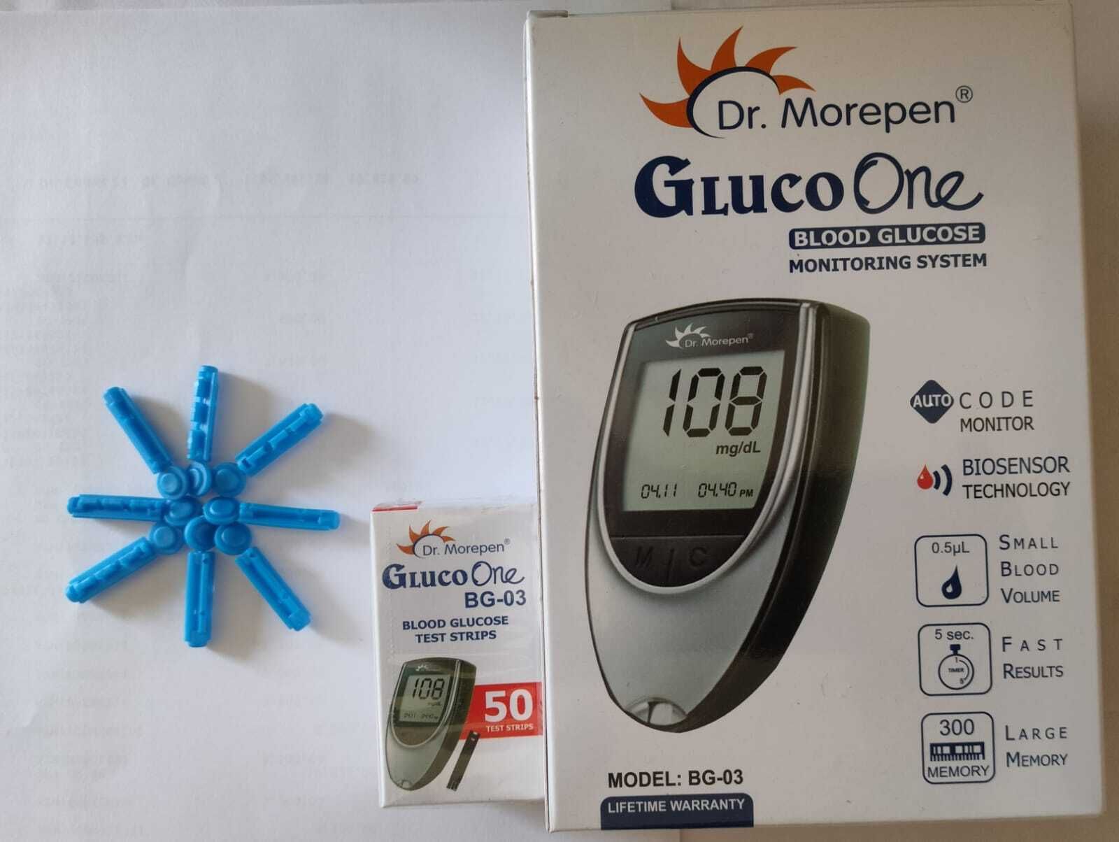 Dr. Morepen BG03 Glucometer with 50 Strips Glucometer (Black & Grey) Glucometer-picture-10