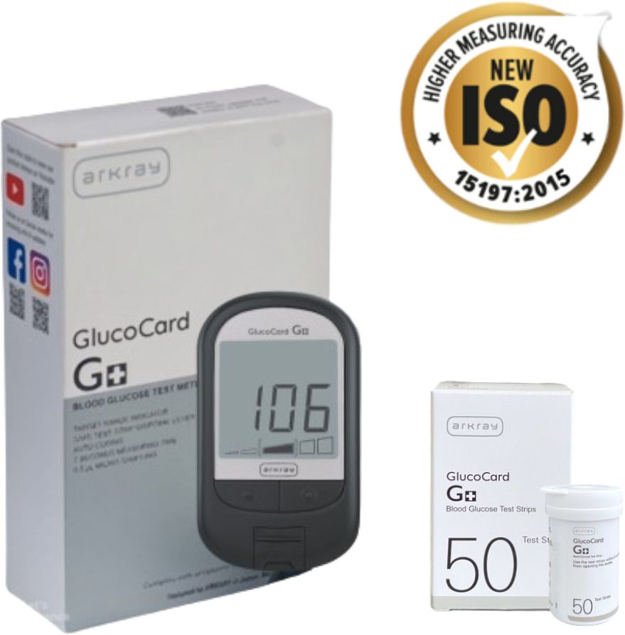 GlucoCard G+ Diabetes Monitoring Kit – 50 Test Strips, Result Level Indicator Glucometer-image-38