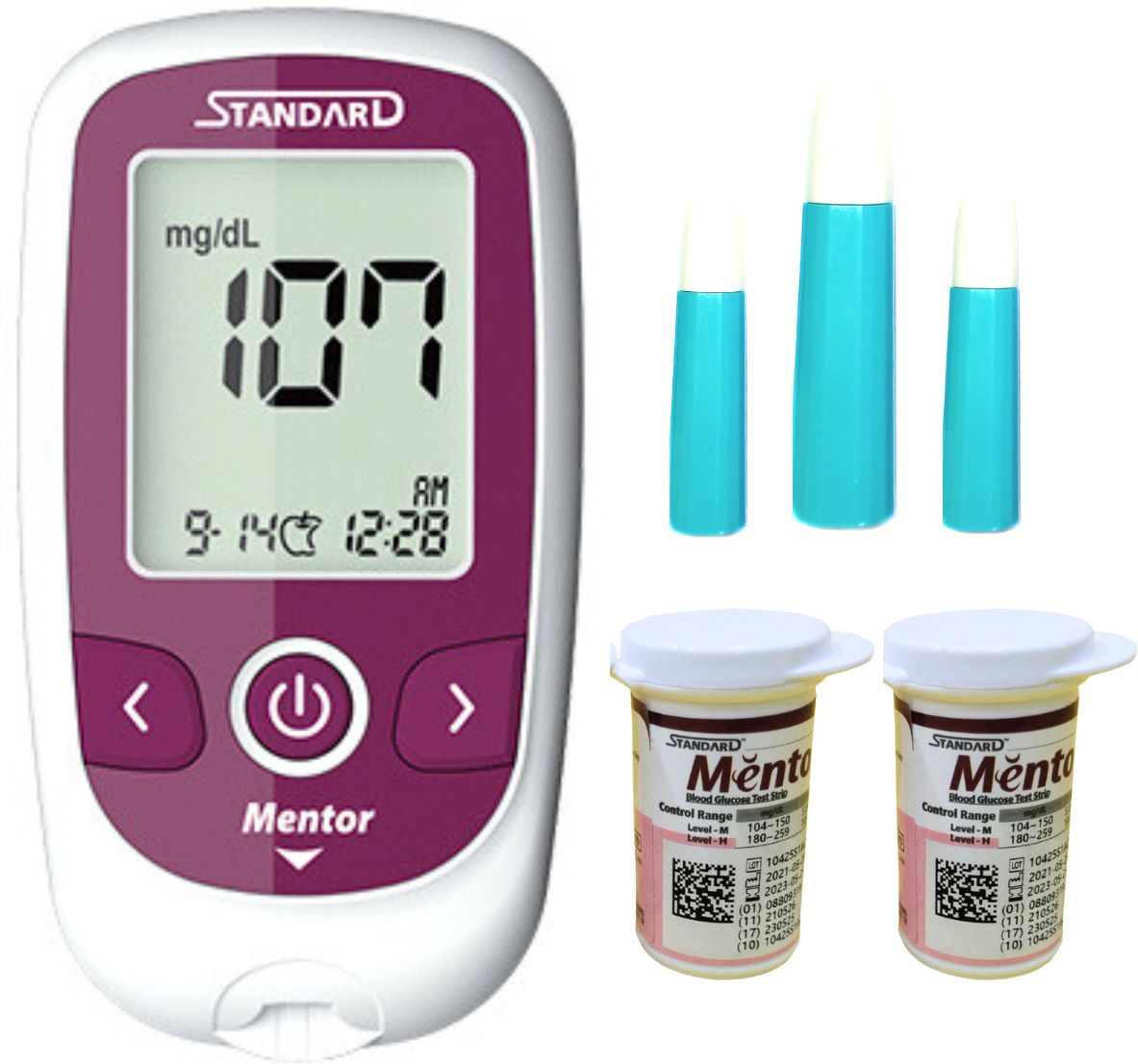 standard Mentor Digital Blood Glucose Meter with 50 Strips Box & 100 Ultra Safety Lancet- Glucometer-picture-29