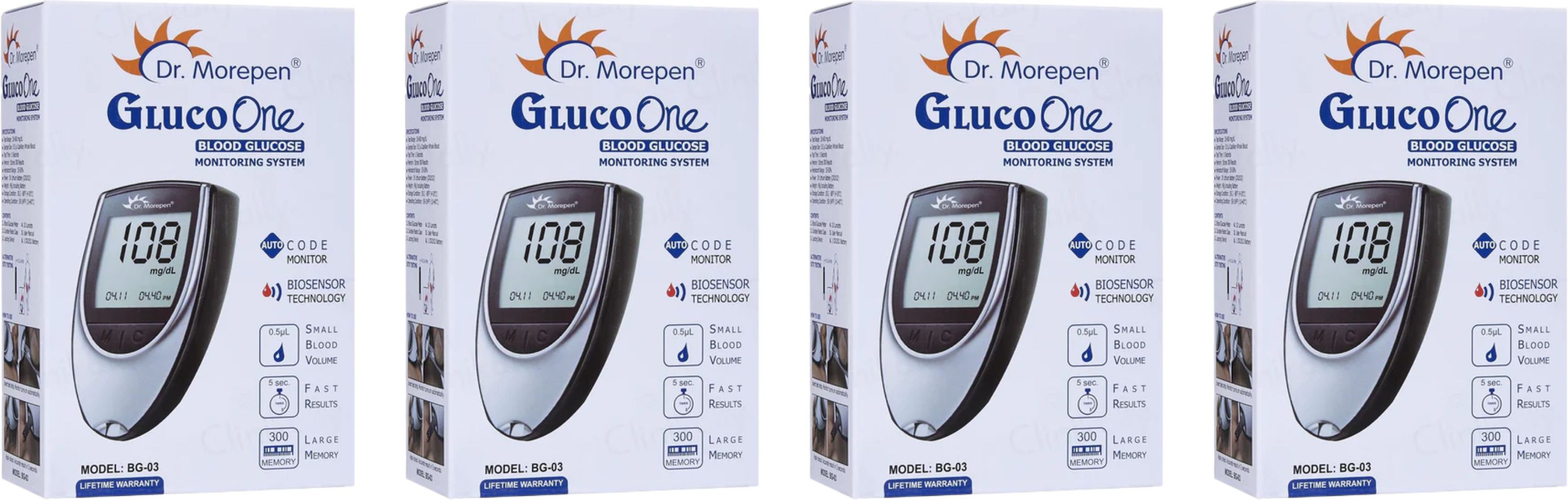 dr. morepen Gluco One BG 03 Meter (PACK OF 4) Without Strips Glucometer-picture-14