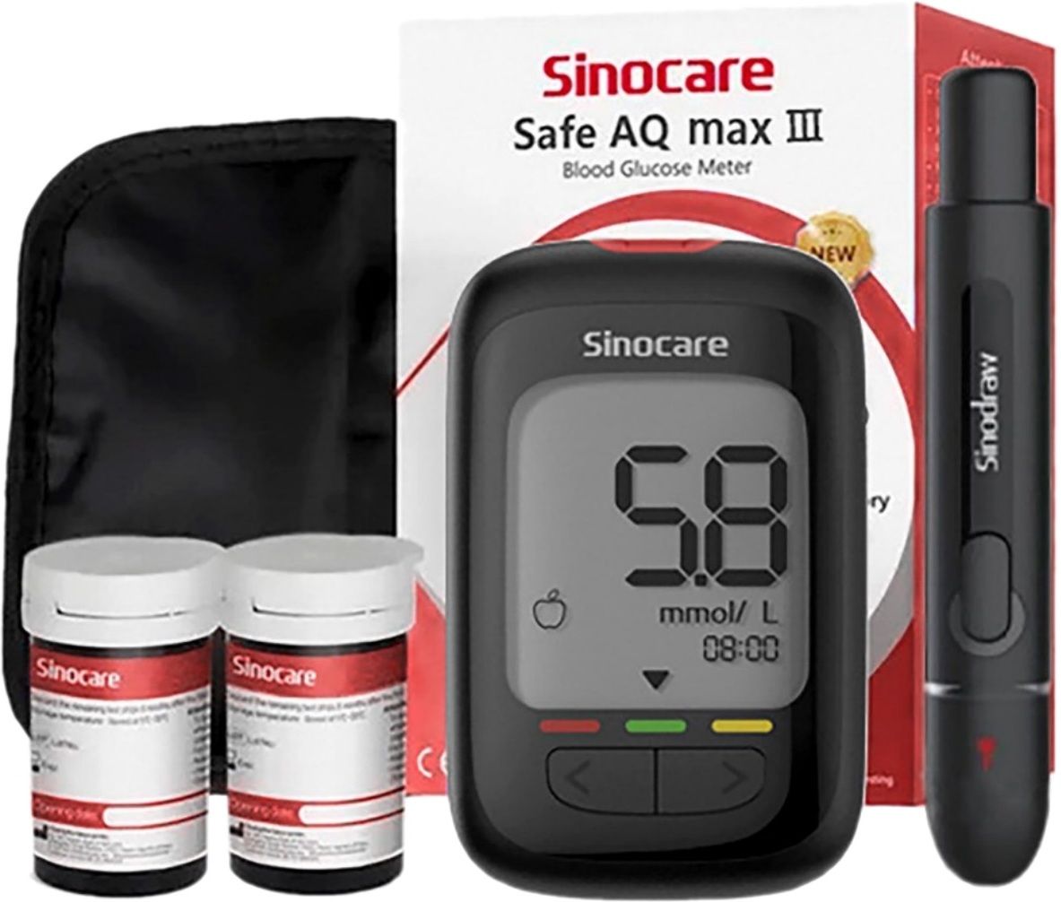 sinocare Safe AQ MAX III Glucometer with 50 strips Glucometer-picture-12