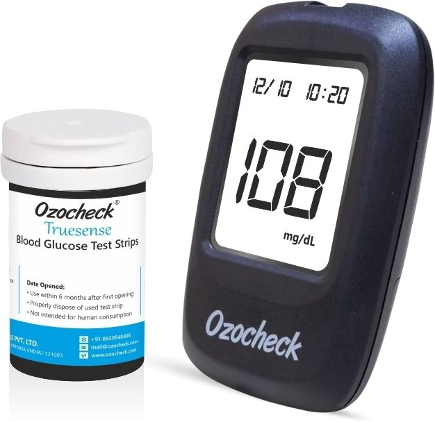 ozocheck Truesense Glucometer Fully Automatic Blood Sugar Testing Machine with 50 Strips, Glucometer-picture-40