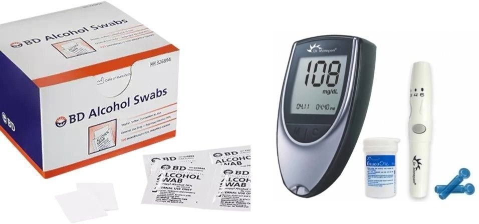 dr. morepen gluco with 25strips 25lancets 25swabs Glucometer-picture-27