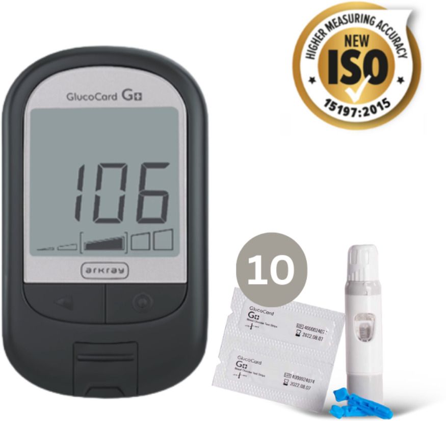 arkray GlucoCard G+ Diabetes Monitor – Accurate Readings, No Coding, 10 Test Strips Glucometer-picture-26
