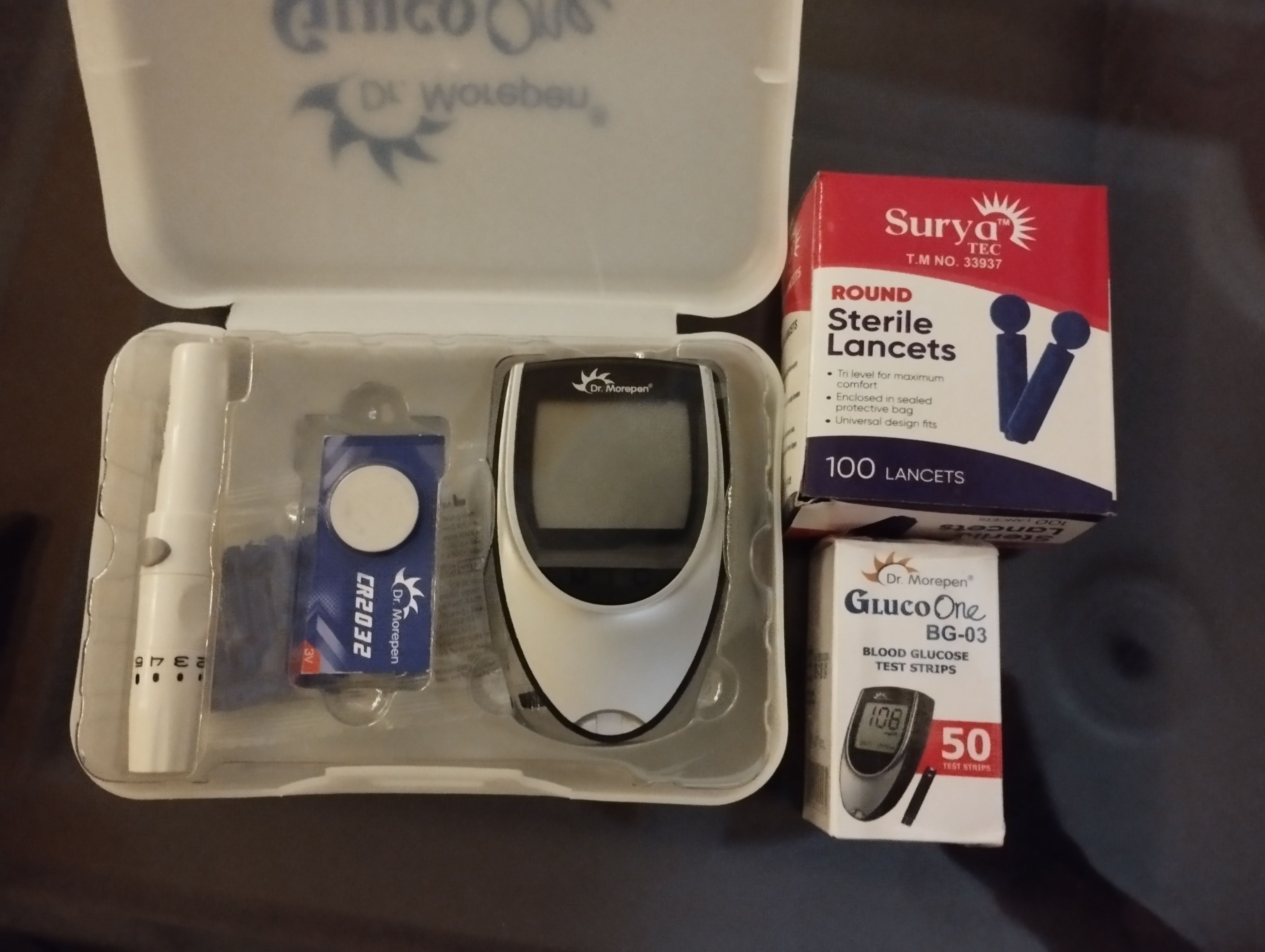 dr. morepen Glucometer with 50 Strips and 100 Lancets Glucometer-picture-43