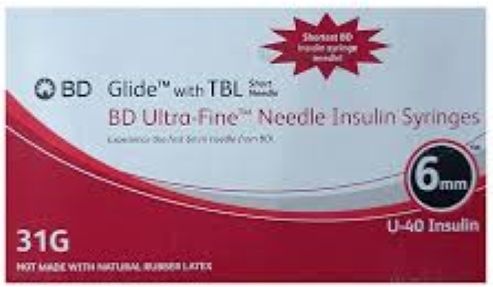 BD Glide with TBL Short Needle BD Ultra-FIne Needle Insulin syringes 06mm 31G Glucometer-image-14