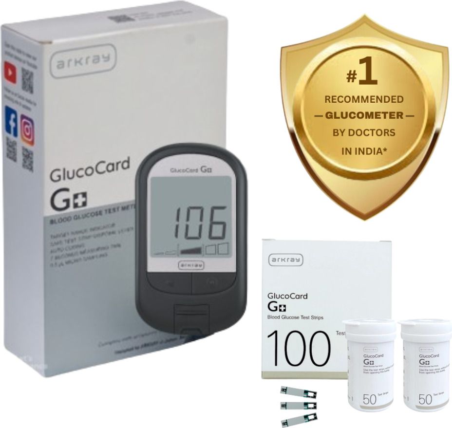 arkray GlucoCard G+ Blood Glucose Monitor – 100 Strips, Quick & Accurate Results Glucometer-picture-21