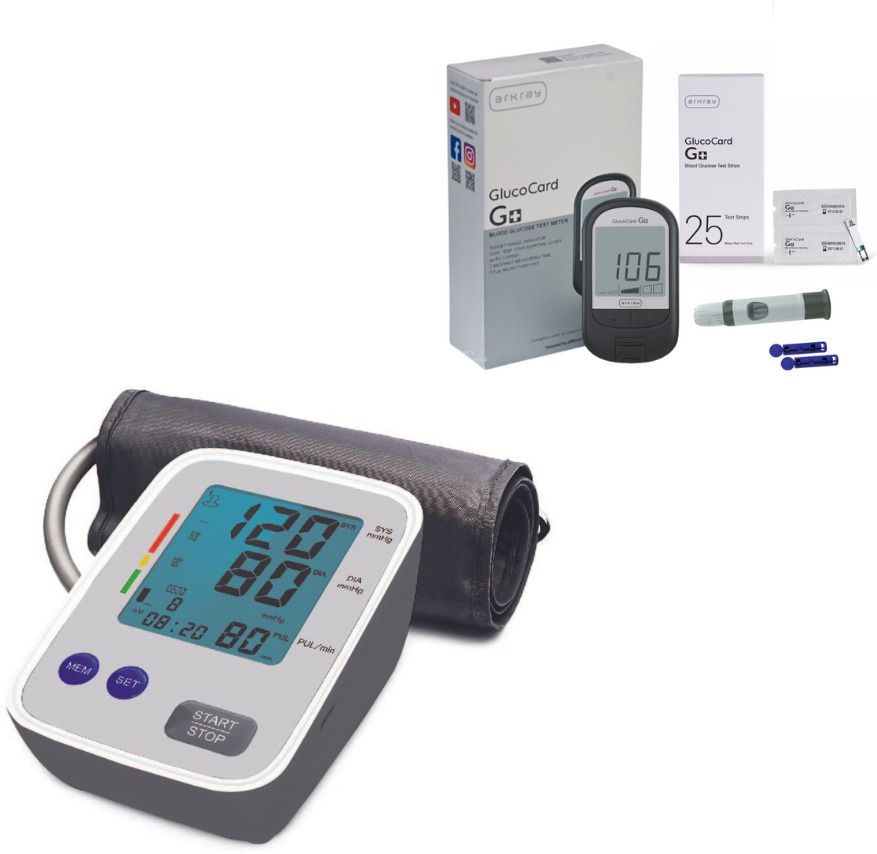 arkray +Blood Glucose Monitor G+ & 25 Strips + Blood Pressure Monitor+ Glucometer-picture-11