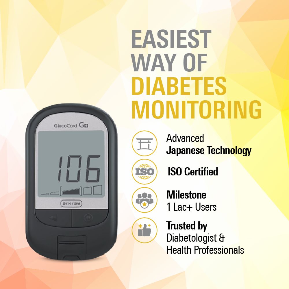 arkray GlucoCard G+ Blood Glucose Monitor – 100 Strips, Meal Flagging, Quick Results Glucometer-picture-20