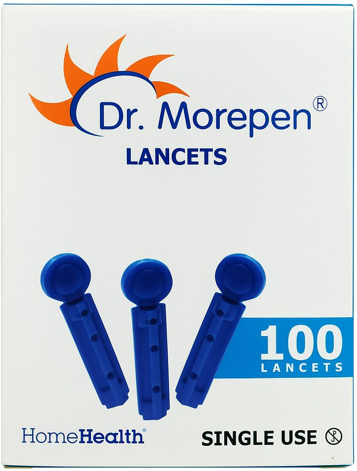 Dr. Morepen Round pack of 100 Glucometer Lancets