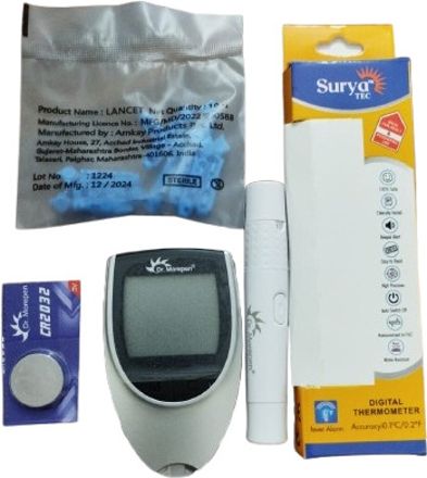 dr. morepen BG03 glucometer with Digital Thermometer ( No Strips ) Glucometer-picture-29
