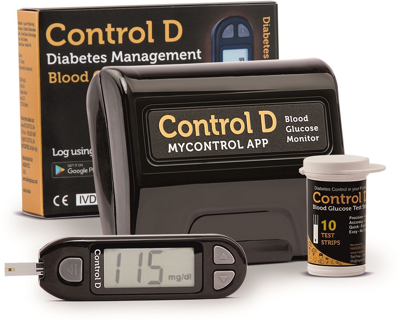 control d Automatic Glucose Blood Sugar Testing Machine with 10 Strips Glucometer-picture-22