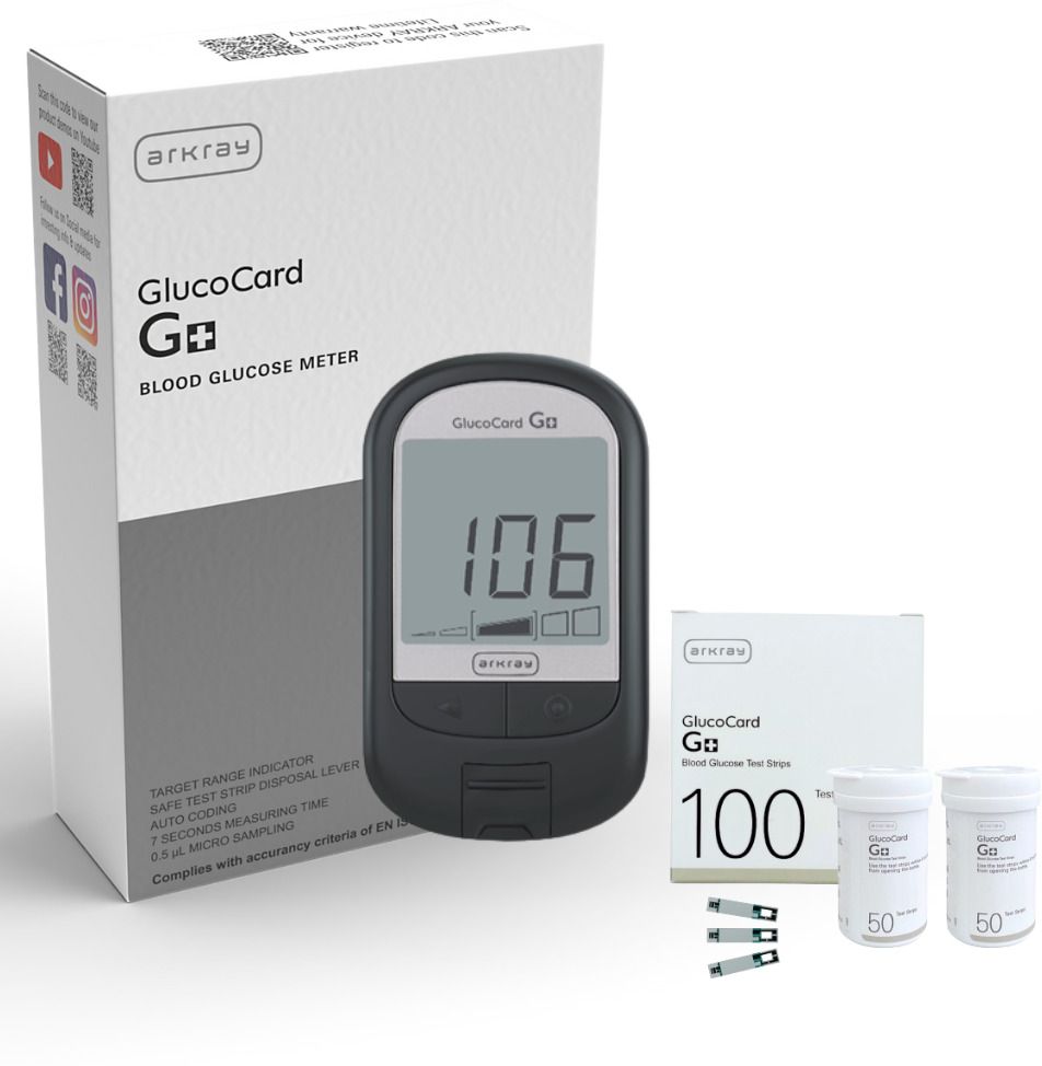 arkray GlucoCard G+ Diabetes Kit – 100 Strips, Japanese Technology, Auto Coding Glucometer-picture-40