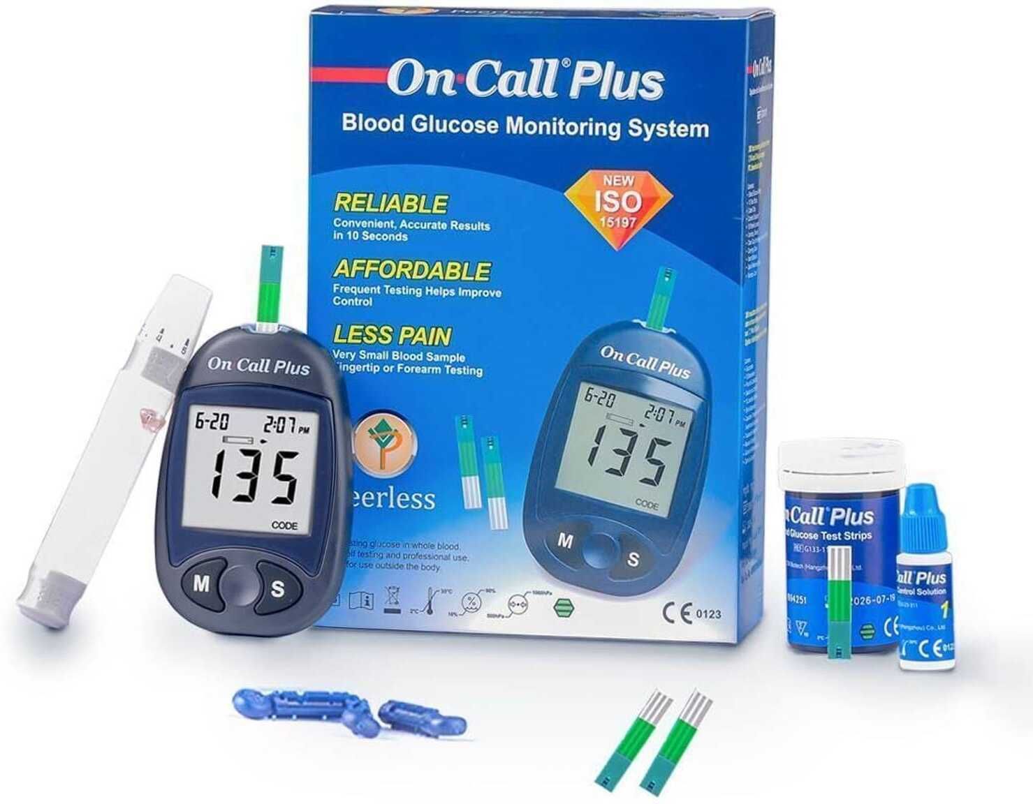 peerless On Call Plus Blood Glucose Monitoring System Glucometer-picture-20