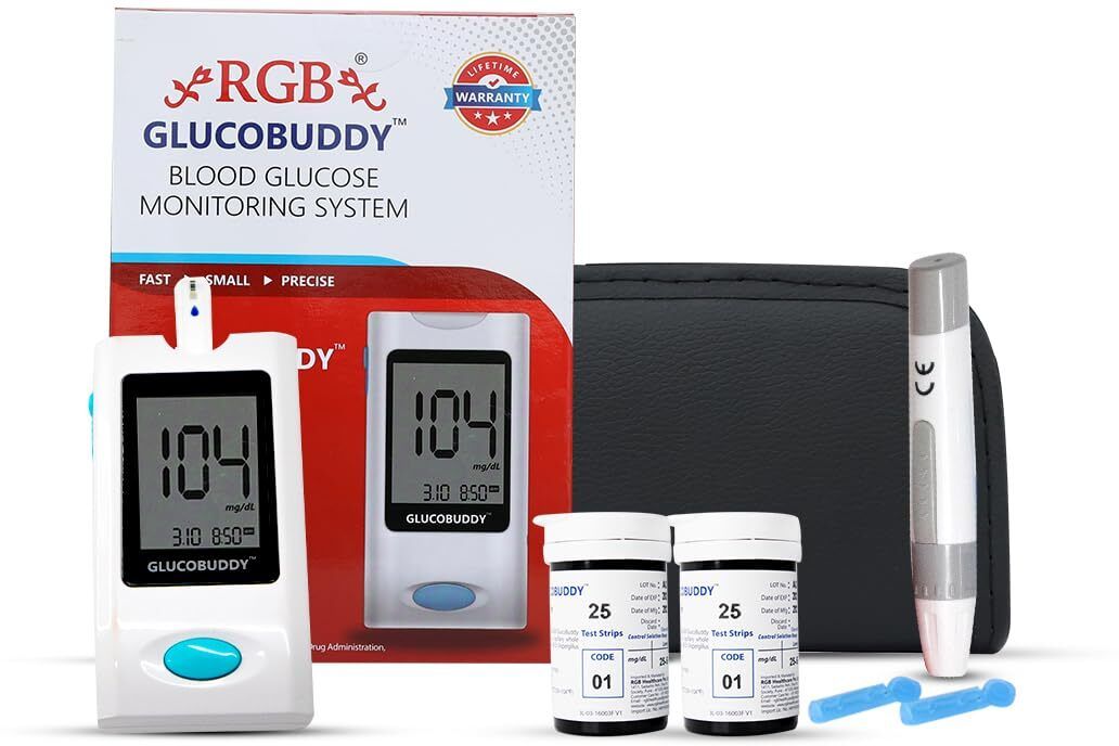 rgb Glucobuddy AC 300 with 50 Glucometer Strips |Sugar Testing Machine Glucometer-picture-45