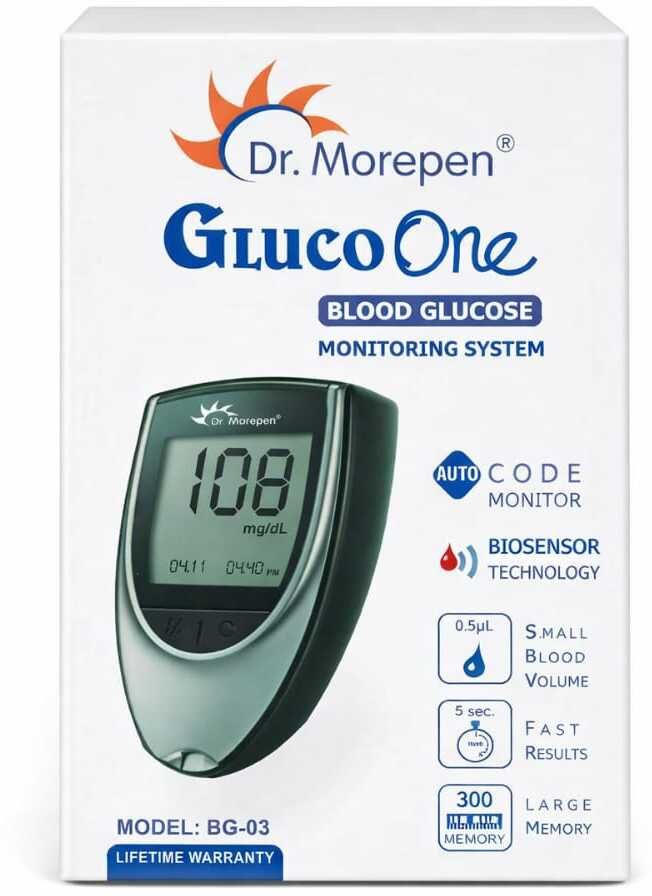BG 03 Gluco One Glucose Monitoring Kit Only (Without Strips) Glucometer-image-46