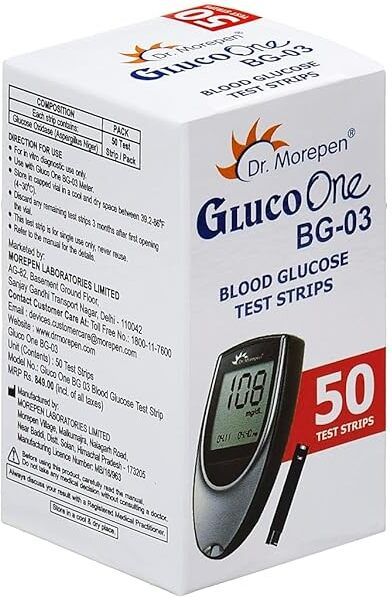 Dr. Morepen BG 03 GlucoOne 50 Glucometer Strips