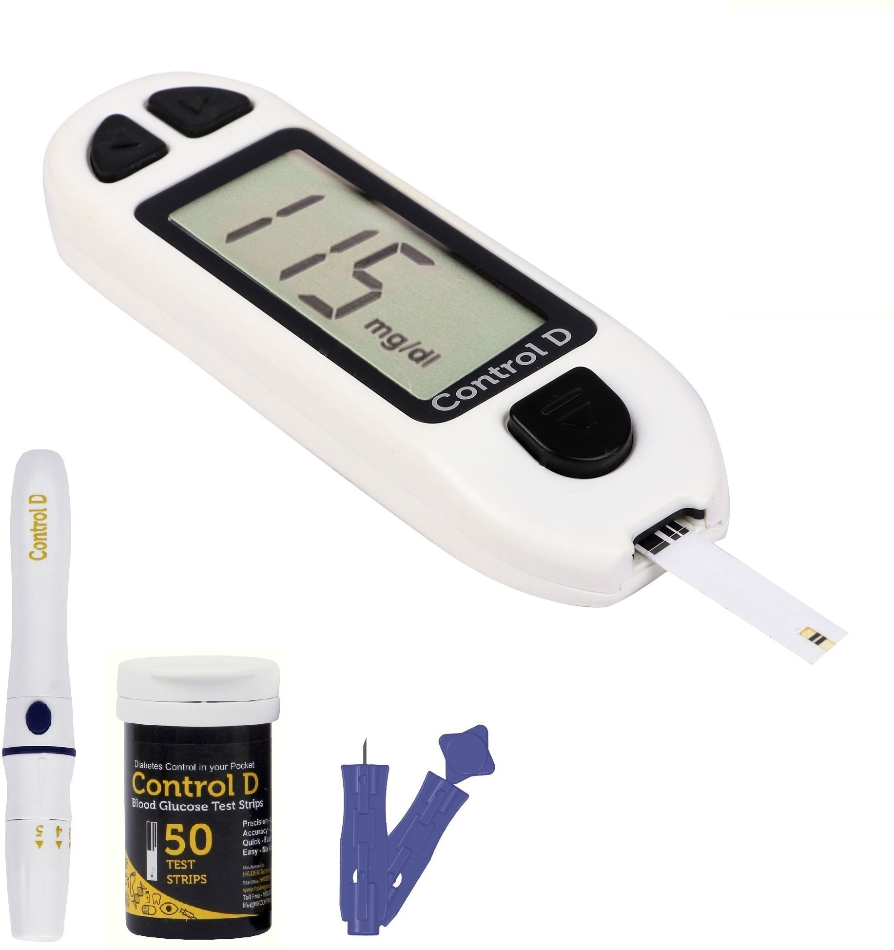 control d White 50 Strips & Glucometer-picture-23
