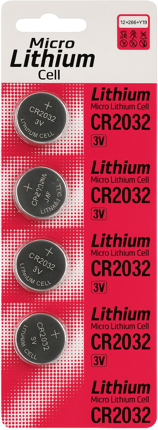 CR2032 Lithium Cell For Morepen,Accusure,accucheck,controld etc - Pack of 4 Glucometer