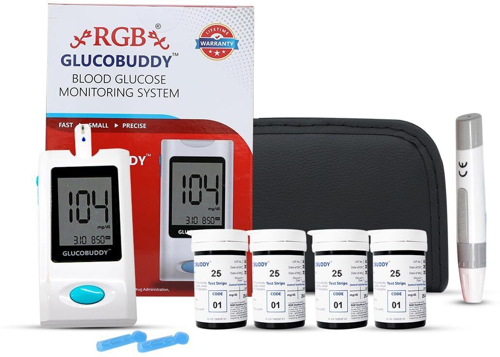 rgb Glucobuddy AC 300 with 100 Strips | Glucometer-picture-27