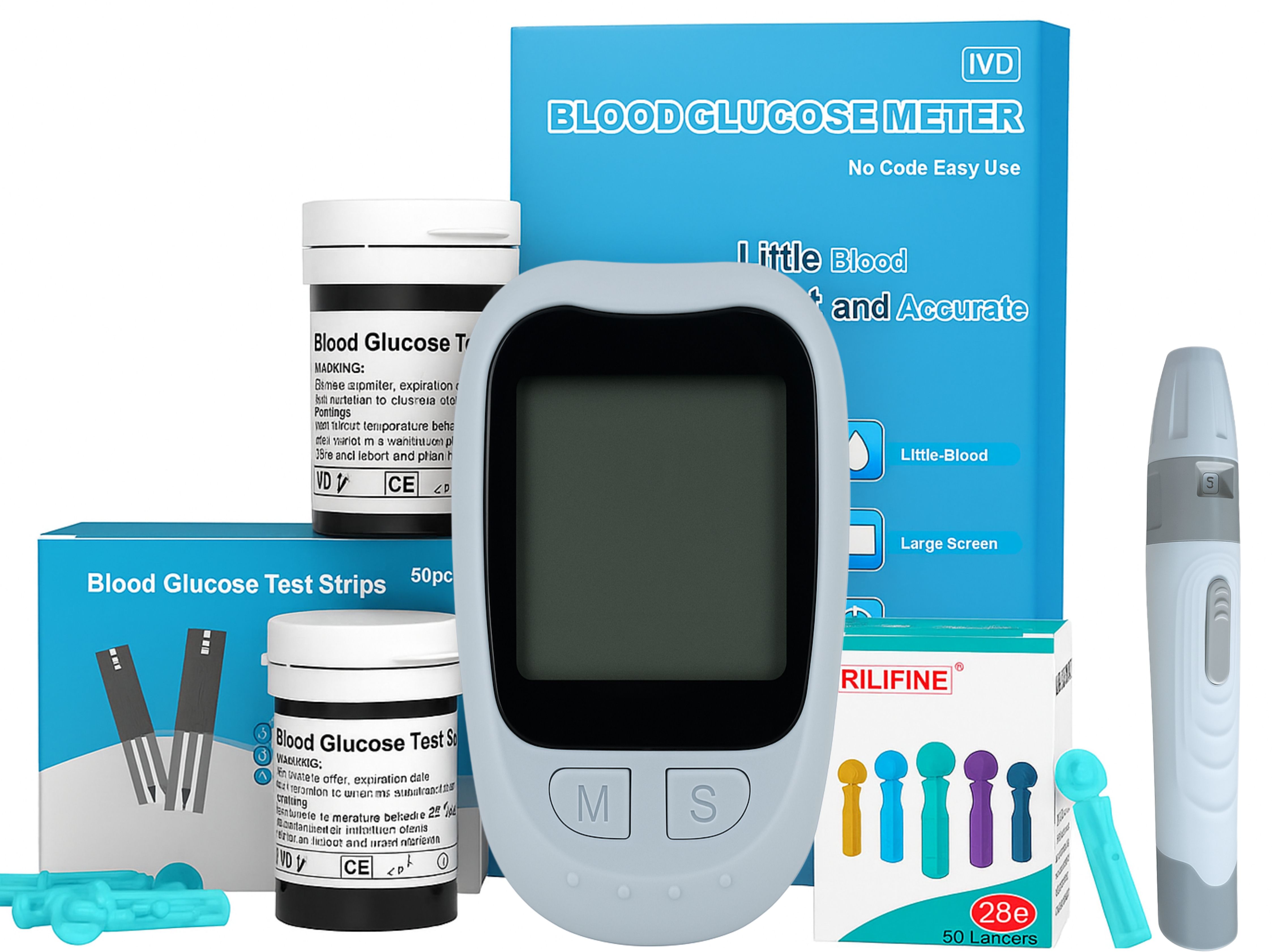 Accu-G20 Glucometer sugar check machine with 50 strip, 50 Lancets Glucometer-image-45