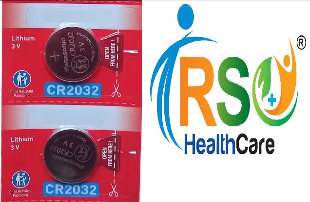 rsc healthcare Penasonic CR 2032 COIN CELL For All Glucometer keyfobs, Scales,(Pack of 2) Glucometer-picture-37