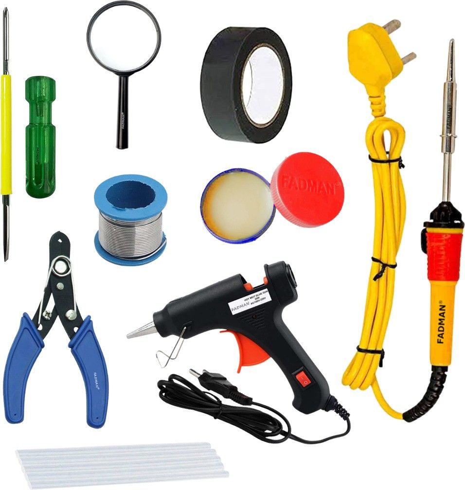 GG9P1 ELECTRONIC 9IN1 COMBO PACK WITH SOLDERING IRON Standard Temperature Corded Glue Gun