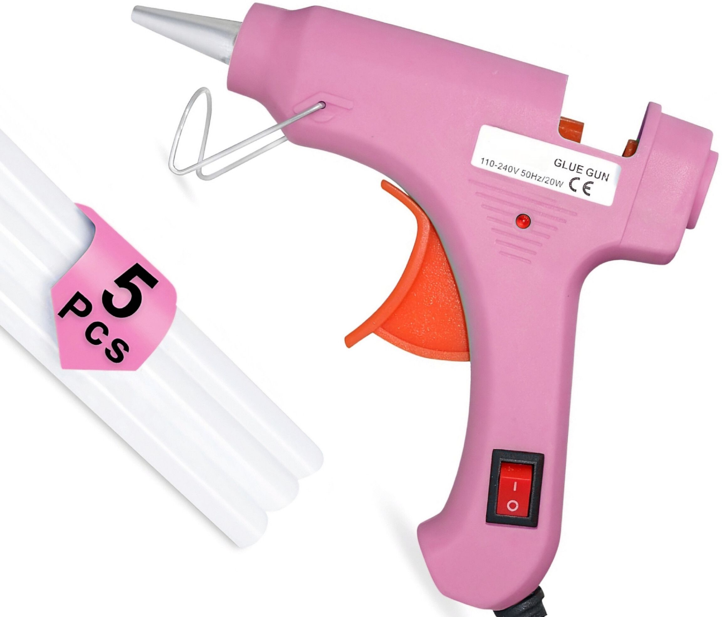 20W Hot Melt Glue Gun Kit with 5 Glue Sticks for Crafting & Home Fixing Standard Temperature Corded Glue Gun-image-47