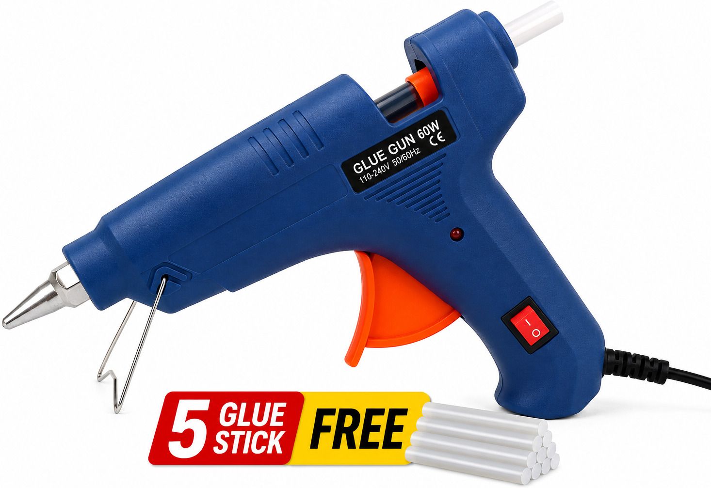 60W Hot Melt Glue Gun with 11mm 5 Glue Stick | Fast Heating | Standard Temperature Corded Glue Gun-image-43