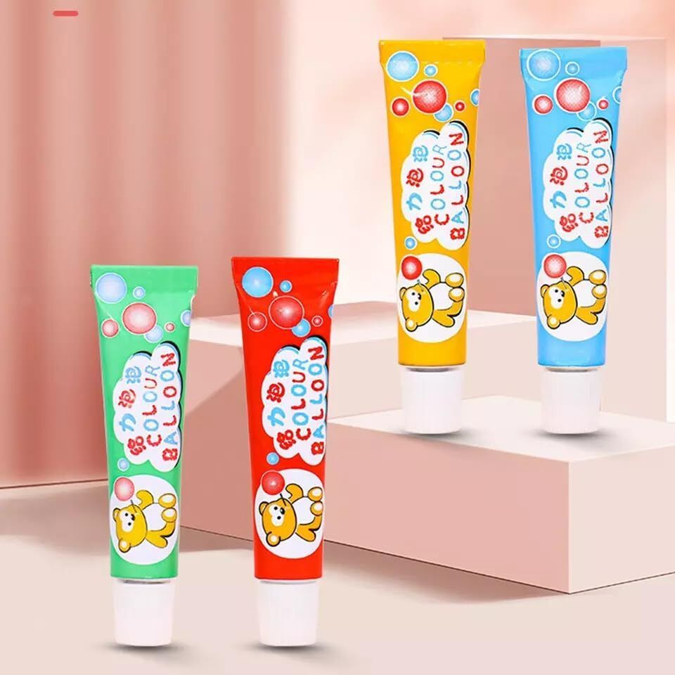 Blow Plastic Bubbles Toys (Pack of 3 Tubes) – Large Balloons for Kids DIY Fun Glue-image-42