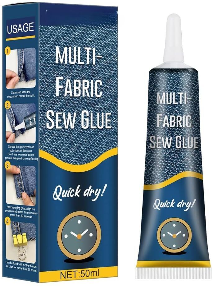 divyatapraday Fabric Adhesive Glue Strong Bond Clear Drying Waterproof Sew Glue Glue-picture-5